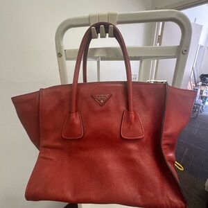 Prada Luxurious Red Tote Bag